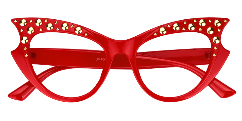 Louella Cat Eye Red Eyeglasses VFP0222-01